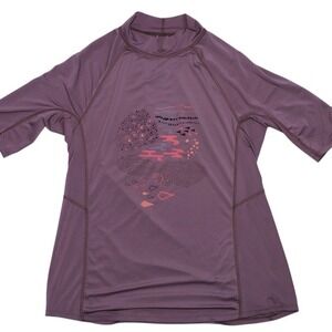 REI Co-op Girls XL 18 Rash Guard Purple Long Sleeve Swim Shirt Outdoor